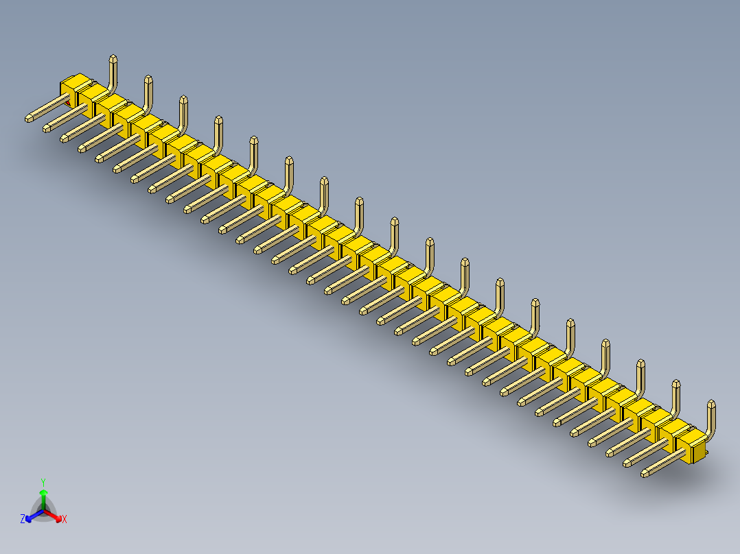 彩色公排针 100mil 2.54mm 系列-DS1022_yellow_36p_100mil_Type_SMT_R2_rev1.0