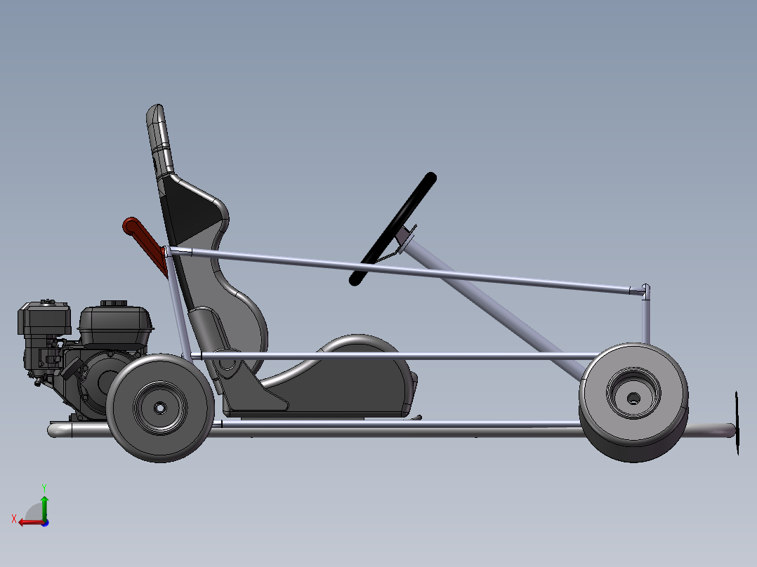 超市购物概念车后视图