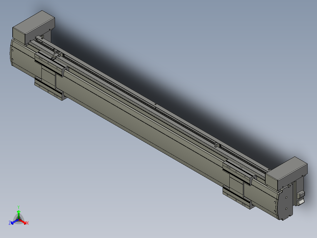 威洛博双电机滑台-VBF14S2-L50-S800-BD-P40-C6正等轴测图