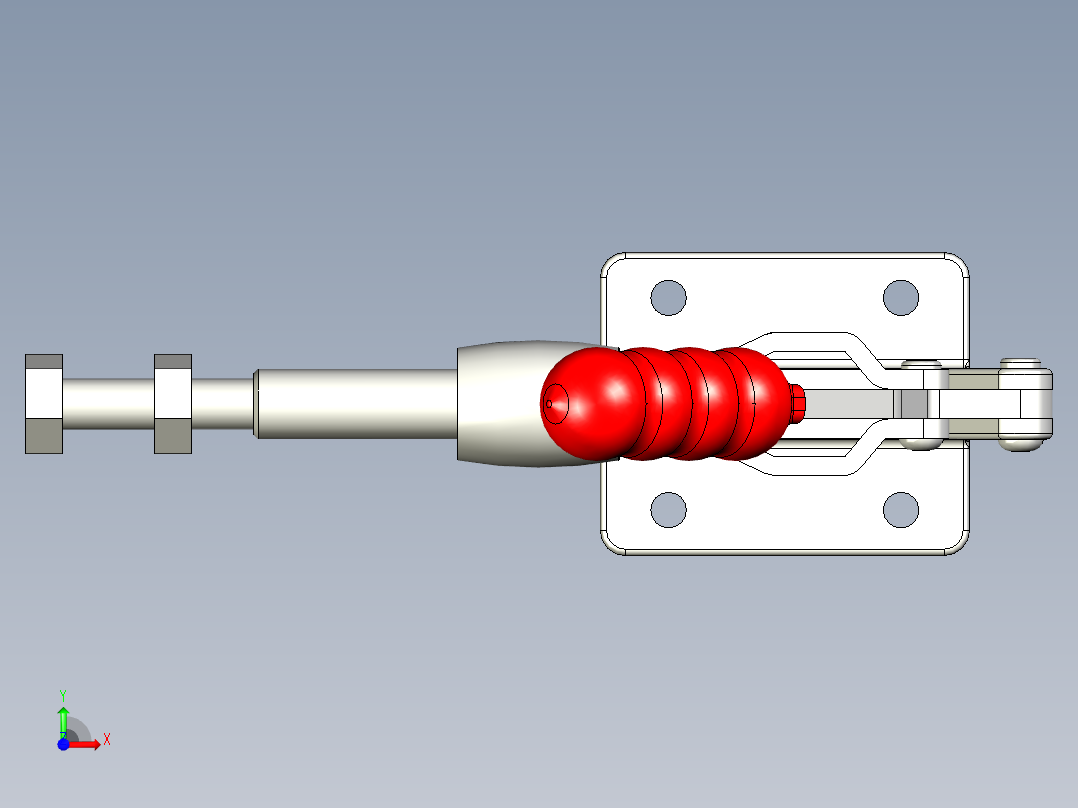 推拉式夾鉗SSP(H)-3D多系列多零件图纸模型前视图
