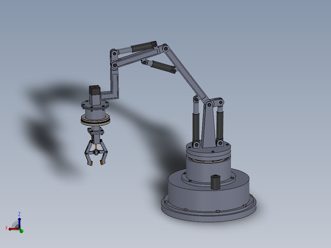 <span style='color: red'>机械手</span>模型与CAD