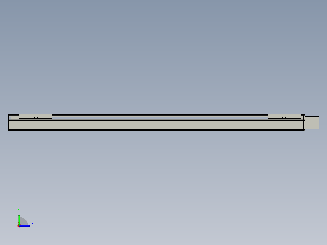 直线模组LHB21-L40-S1700-L(B)设计图纸左视图