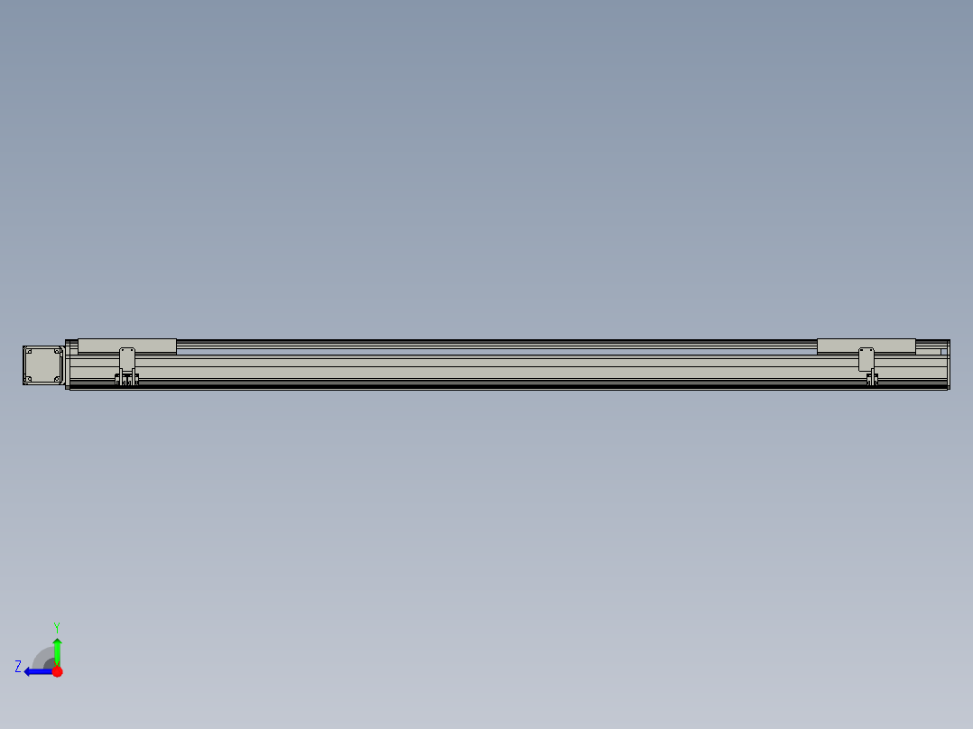 直线模组LHB21-L40-S1700-L(B)设计图纸右视图