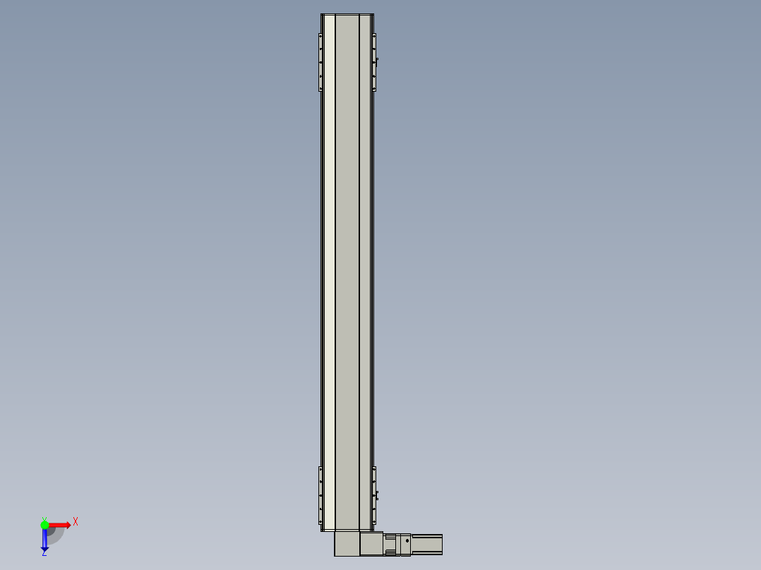 直线模组LHB21-L40-S1700-L(B)设计图纸俯视图