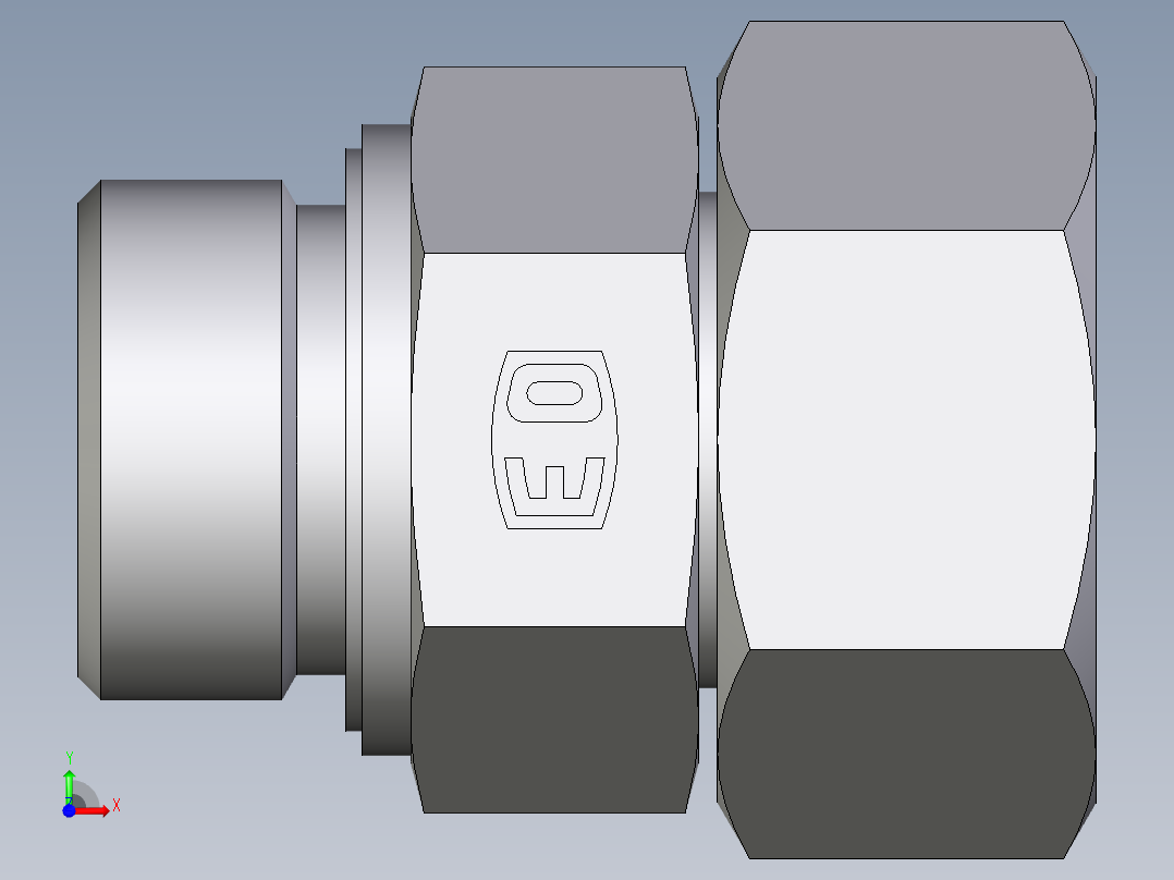卡套式工业通用硬管接头EO_Swivel_connector_EGE25SMEDCF前视图