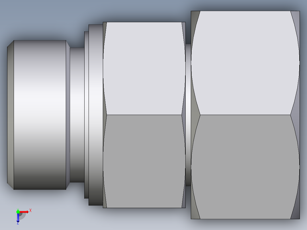 卡套式工业通用硬管接头EO_Swivel_connector_EGE25SMEDCF俯视图