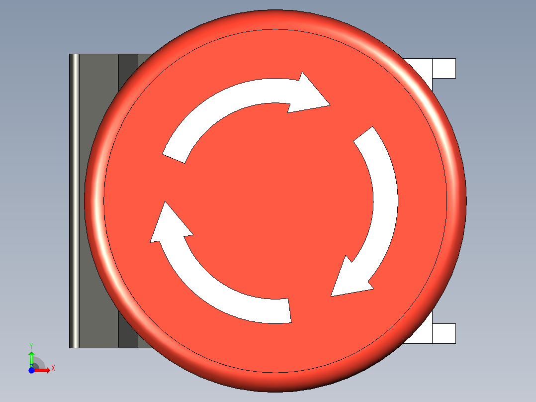 A39急停开关按钮前视图