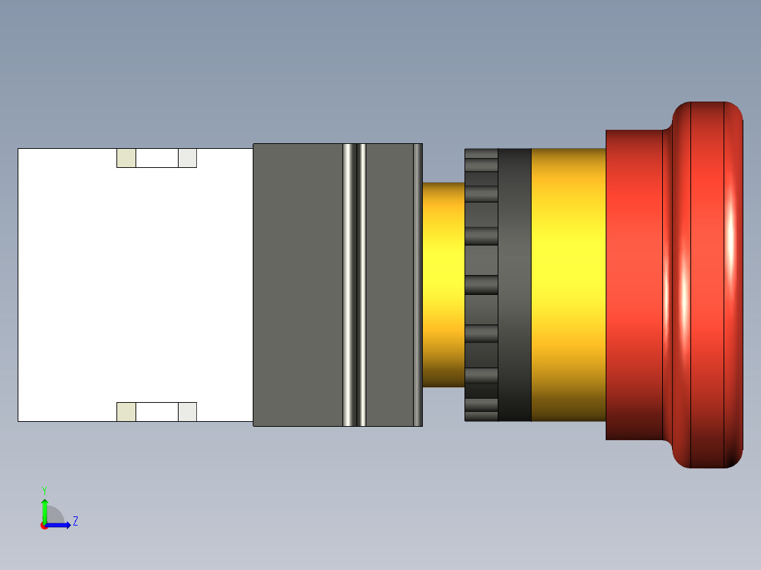 A39急停开关按钮左视图