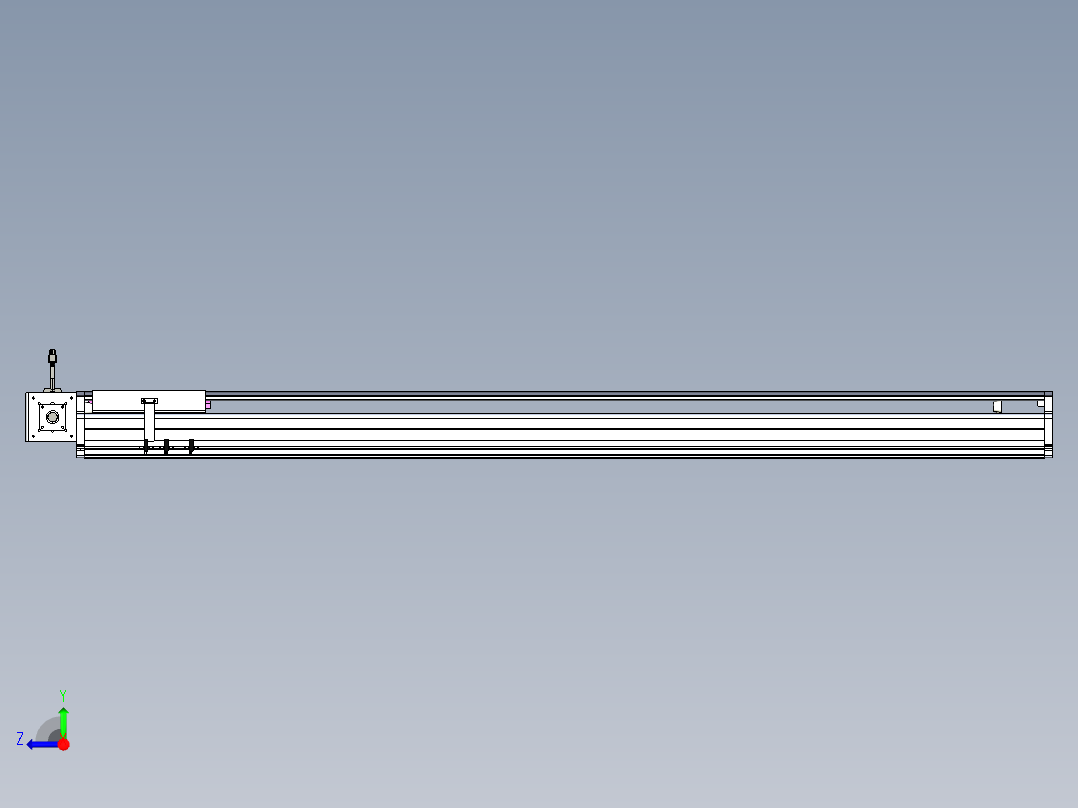 东锦同步带传动-直线滑台模组DH210B-L150-S1450-BL-P750W-C3右视图