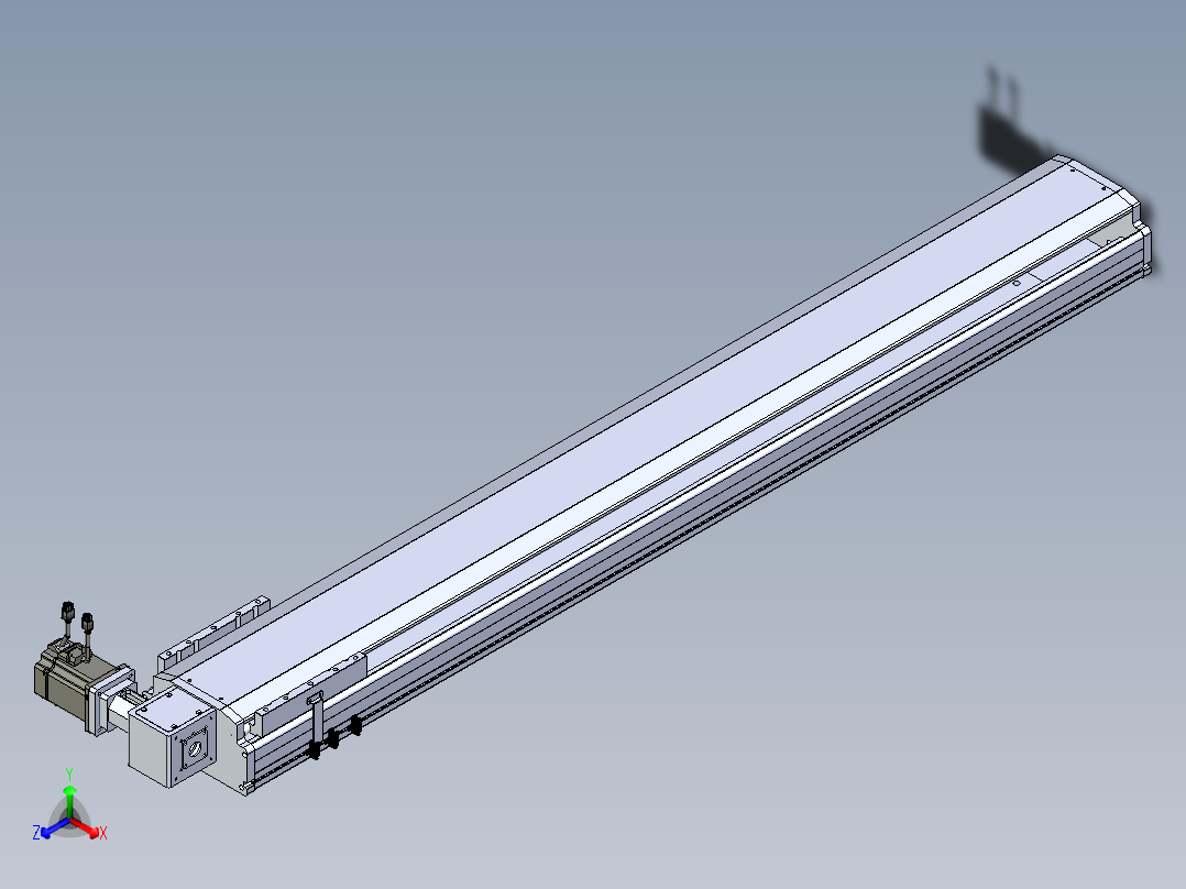 东锦同步带传动-直线滑台模组DH210B-L150-S1450-BL-P750W-C3正等轴测图