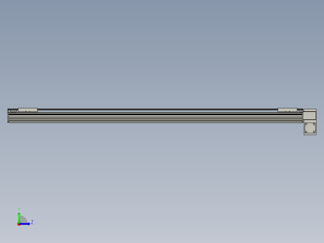 直线模组WG-LHB12-S1450-RD设计图纸左视图