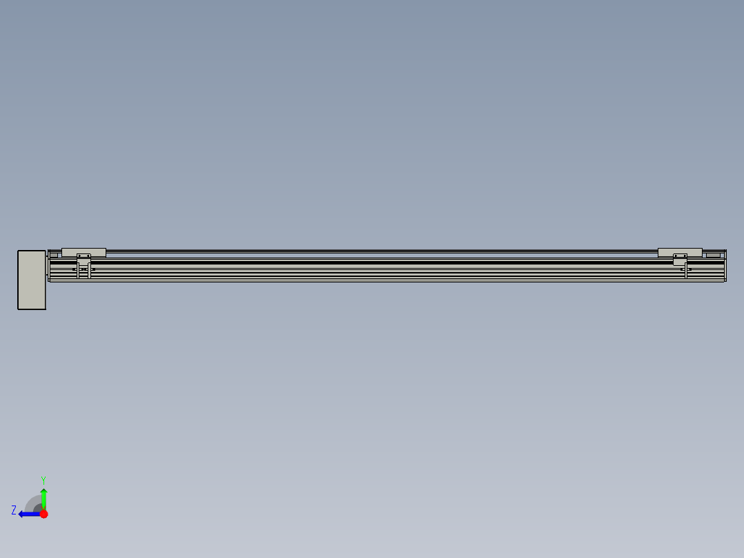 直线模组WG-LHB12-S1450-RD设计图纸右视图