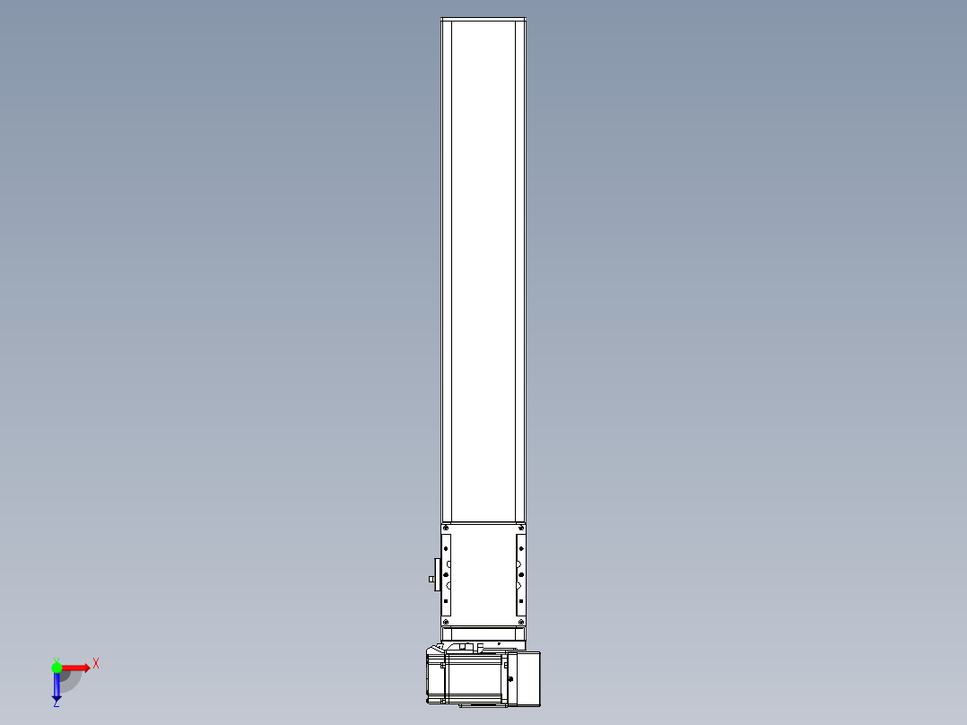 同步带全封闭直线模组TPA-HCB-105D-90-L550-RU-C-P20-N3俯视图