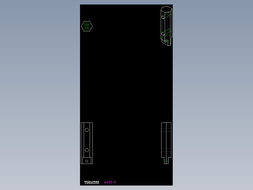 滑動塊SBS-VT-2D多系列多零件图纸模型