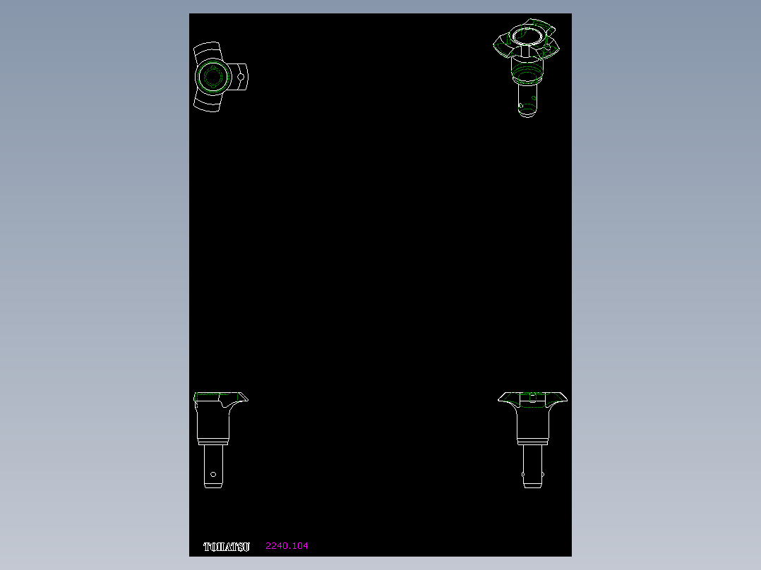 定位扣件2240-2D多系列多零件图纸模型