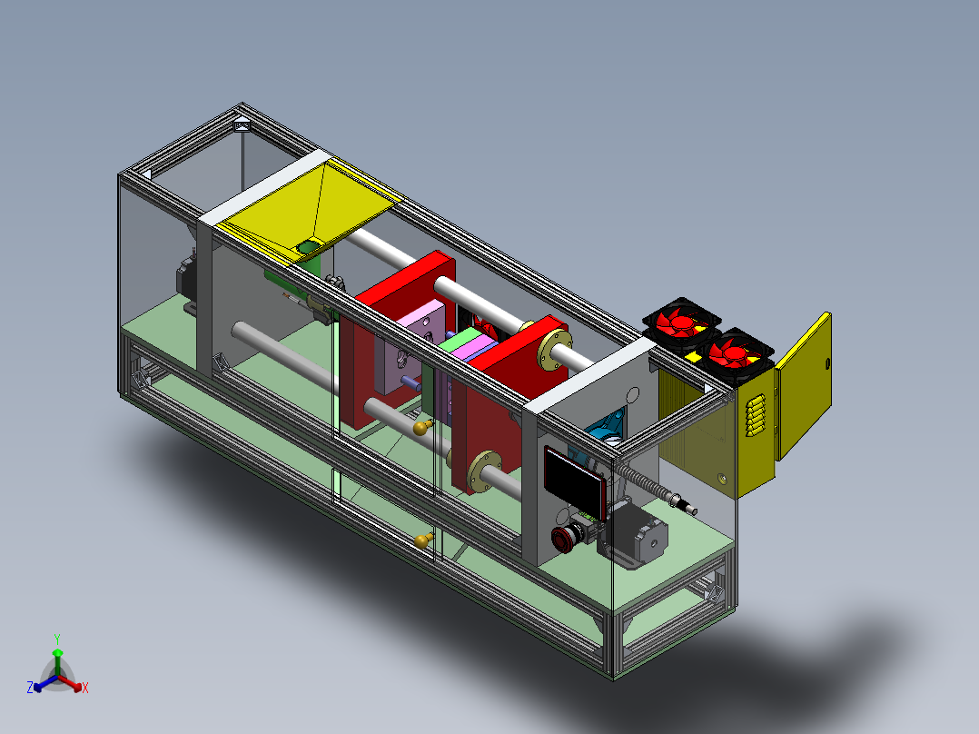 台式注塑机sw20可编辑正等轴测图