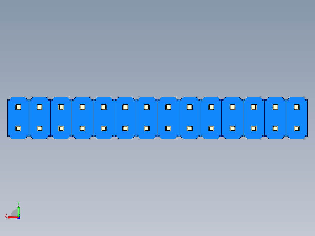 彩色公头100mil（2.54mm）系列-DS1021_blue_2x14p_100mil_Type5_rev1.0后视图