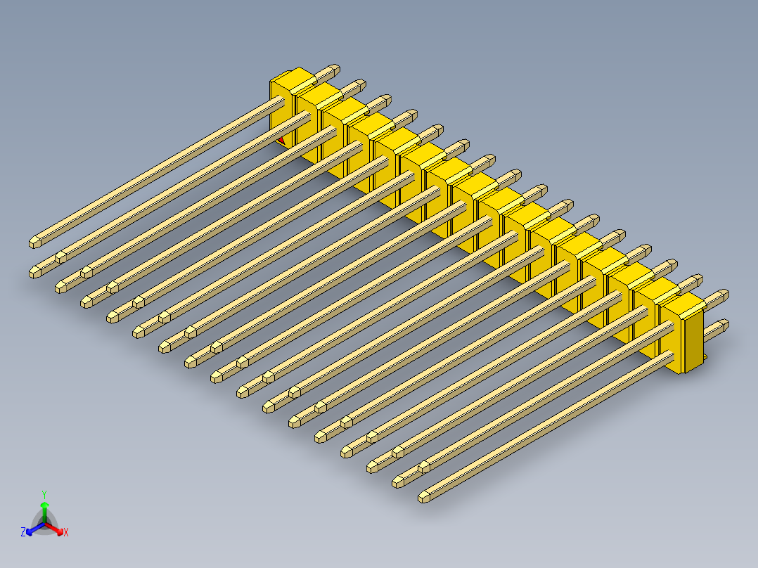 彩色公头100mil（2.54mm）系列-DS1021_yellow_2x16p_100mil_Type43_rev1.0
