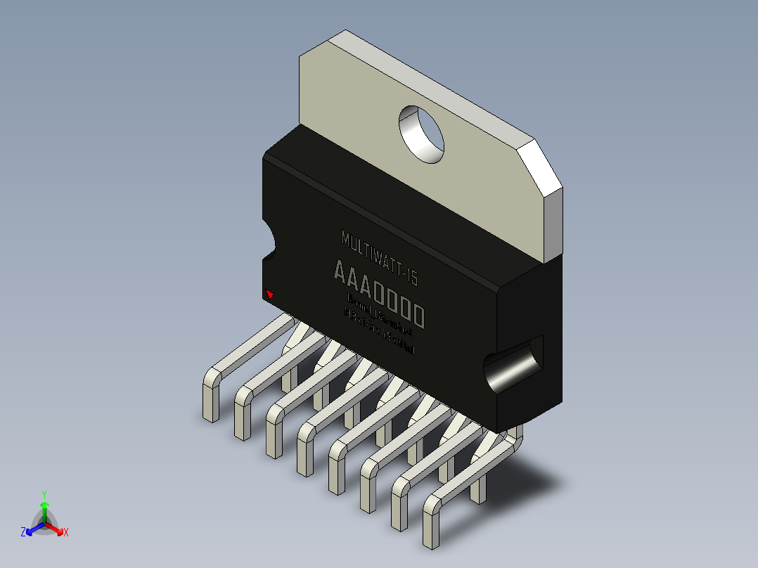 multiwatt-ST 封装-MULTIWATT-15_Normal_LStrandard_rev1.1正等轴测图