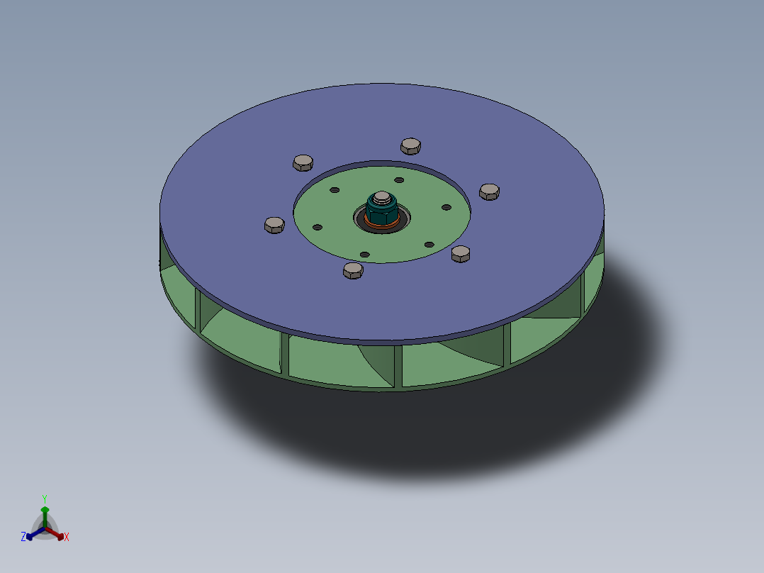 汽轮发电机旋叶正等轴测图