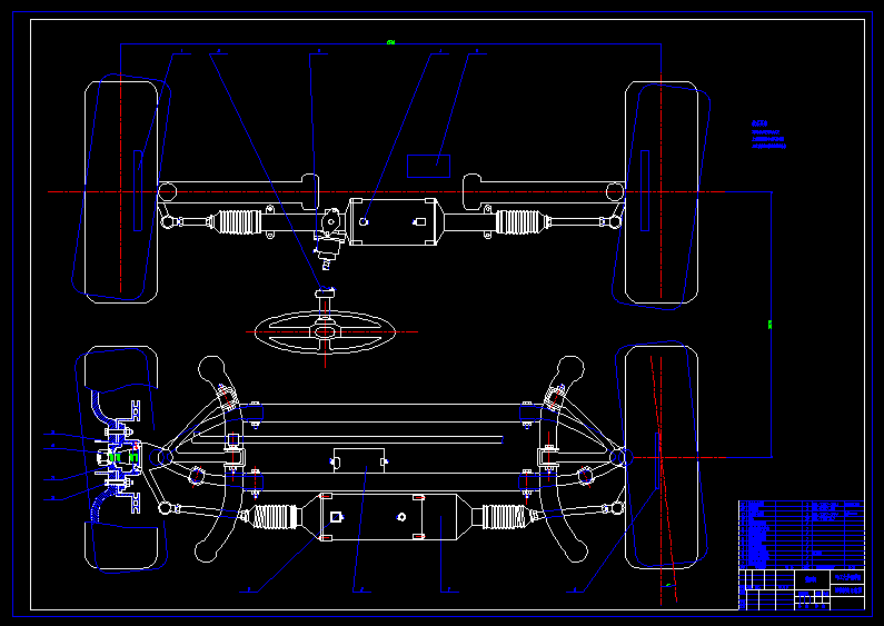 QC028-汽车四轮转向传动系统设计汽车类设计[全套CAD和文档]