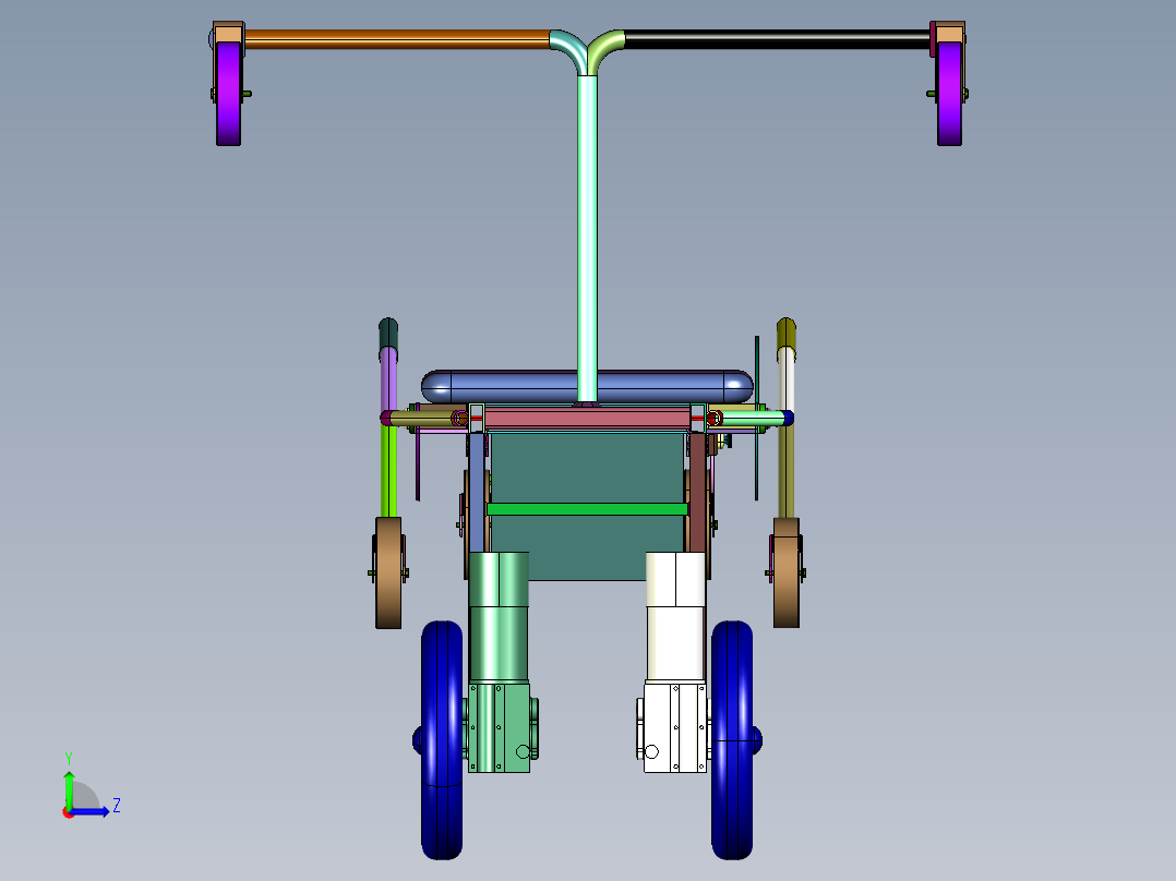 电动担架救援转运车左视图