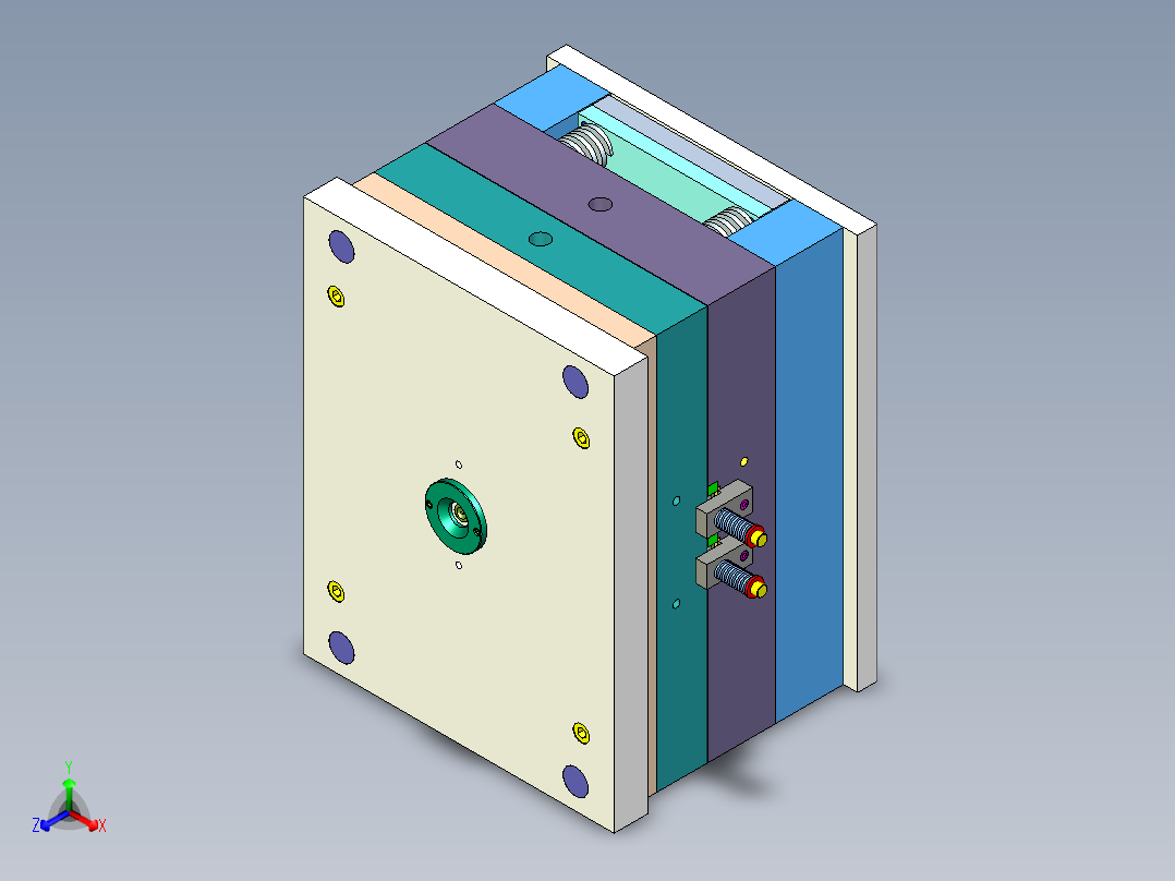 洗衣机机盖注塑模具设计-半圆形【三维UG】下发客户正等轴测图