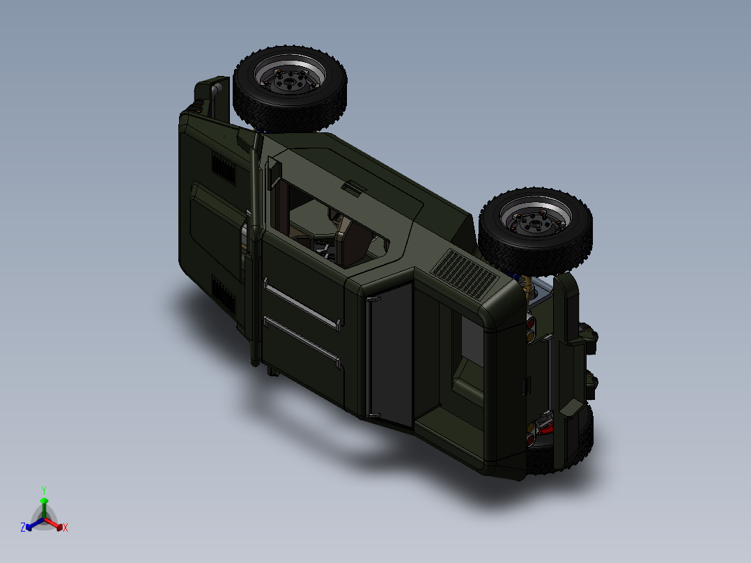 水陆两用汽车正等轴测图