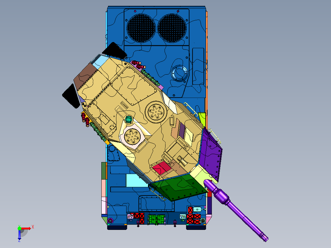 合金坦克德系豹2A6俯视图