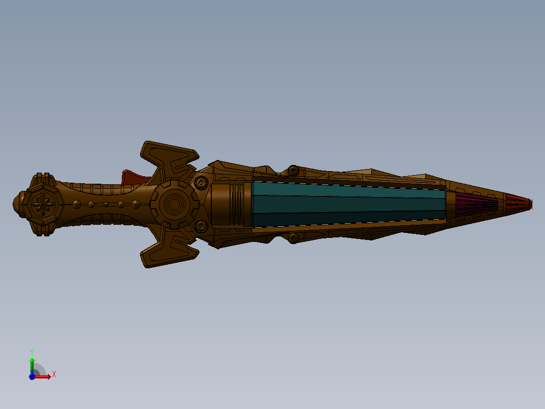 电子转动闪光剑前视图