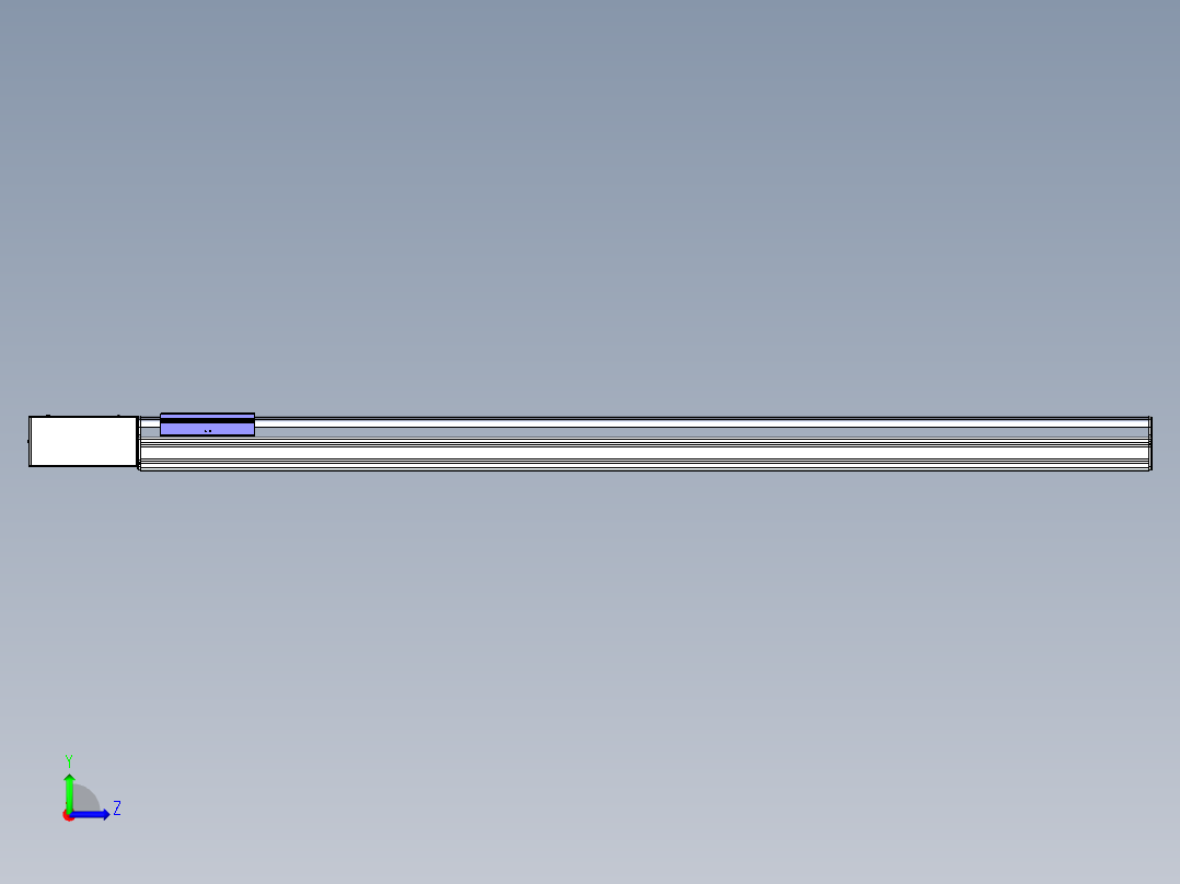 同步带滑台-半封闭B17H-L50-S1450-L-P75-D3左视图