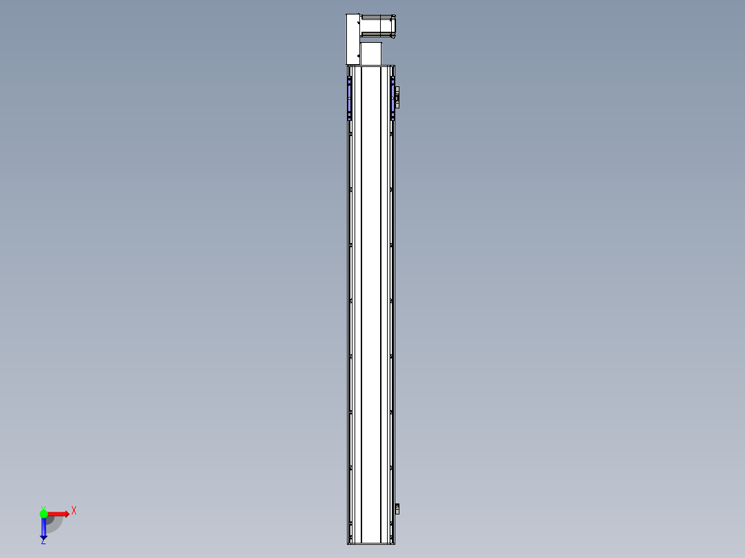 同步带滑台-半封闭B17H-L50-S1450-L-P75-D3俯视图