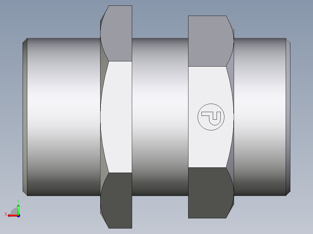 卡套式工业通用硬管接头EO_Bulkhead_union_SV35LOMDCF后视图