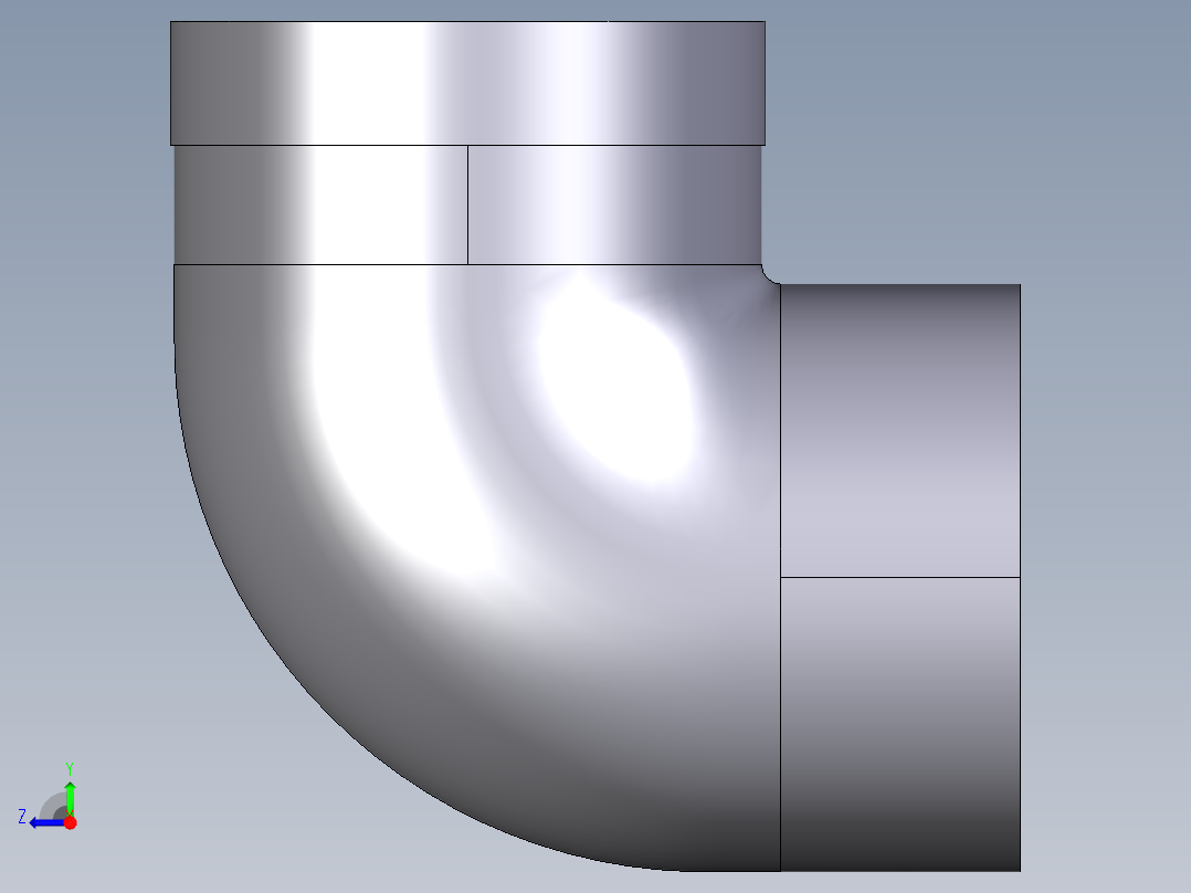 2GIMV 90°肘增强溶剂焊接插座D和BSP螺纹不锈钢加强环母端R右视图