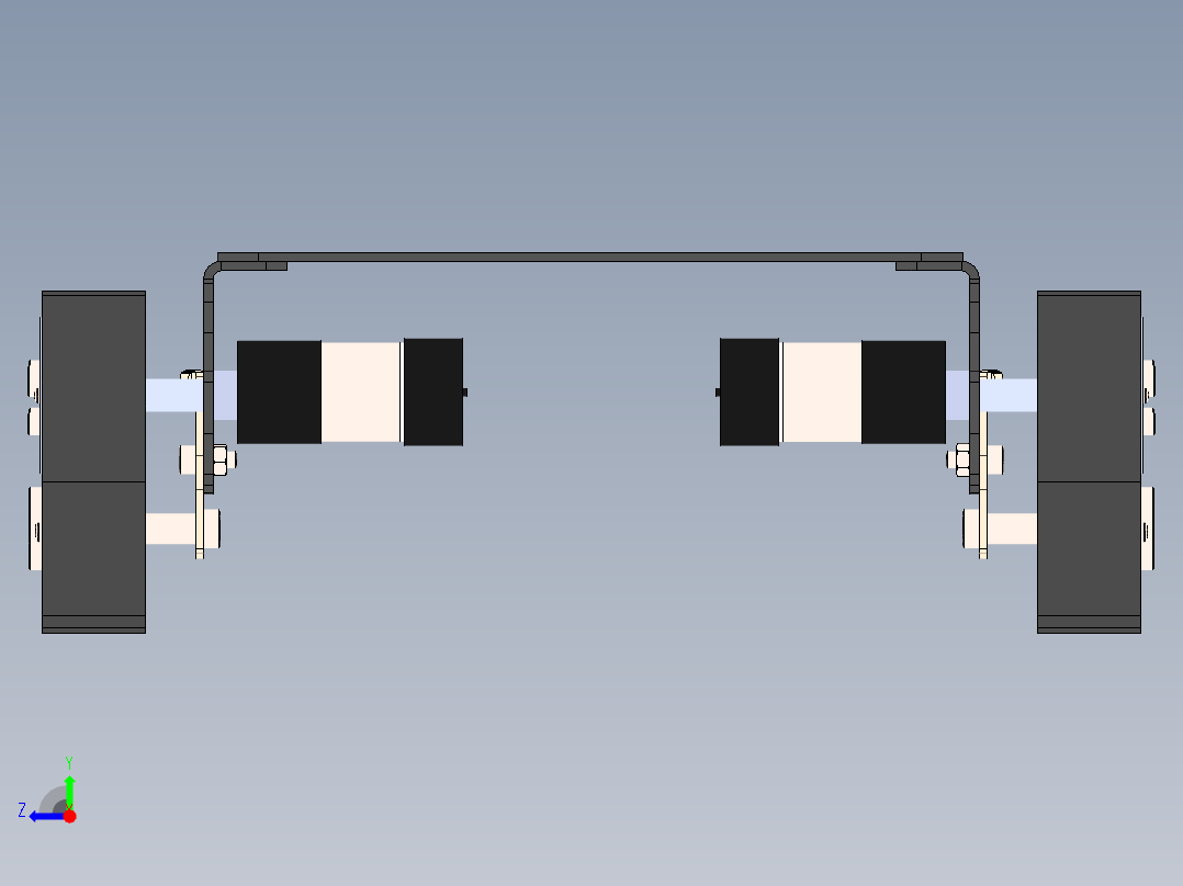 履带坦克底盘右视图