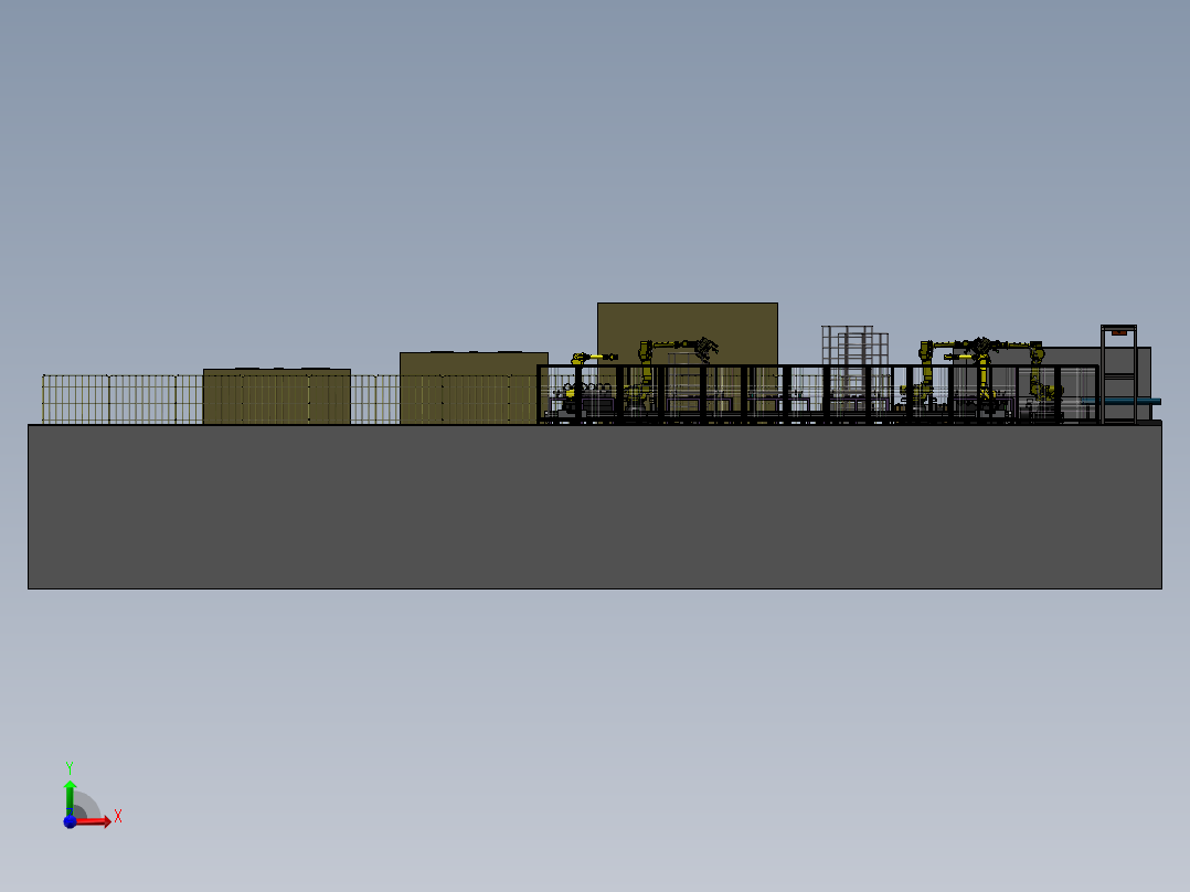 热处理自动线前视图