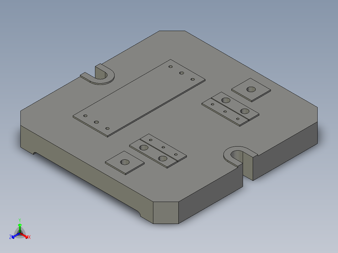 泵体镗孔夹具正等轴测图