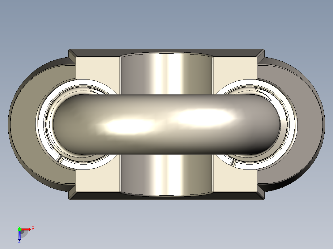 钢丝绳夹子三维模型俯视图