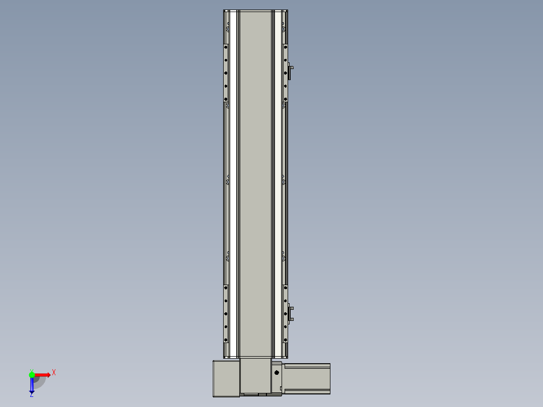 直线模组LHB17-L40-S600-LD设计图纸俯视图