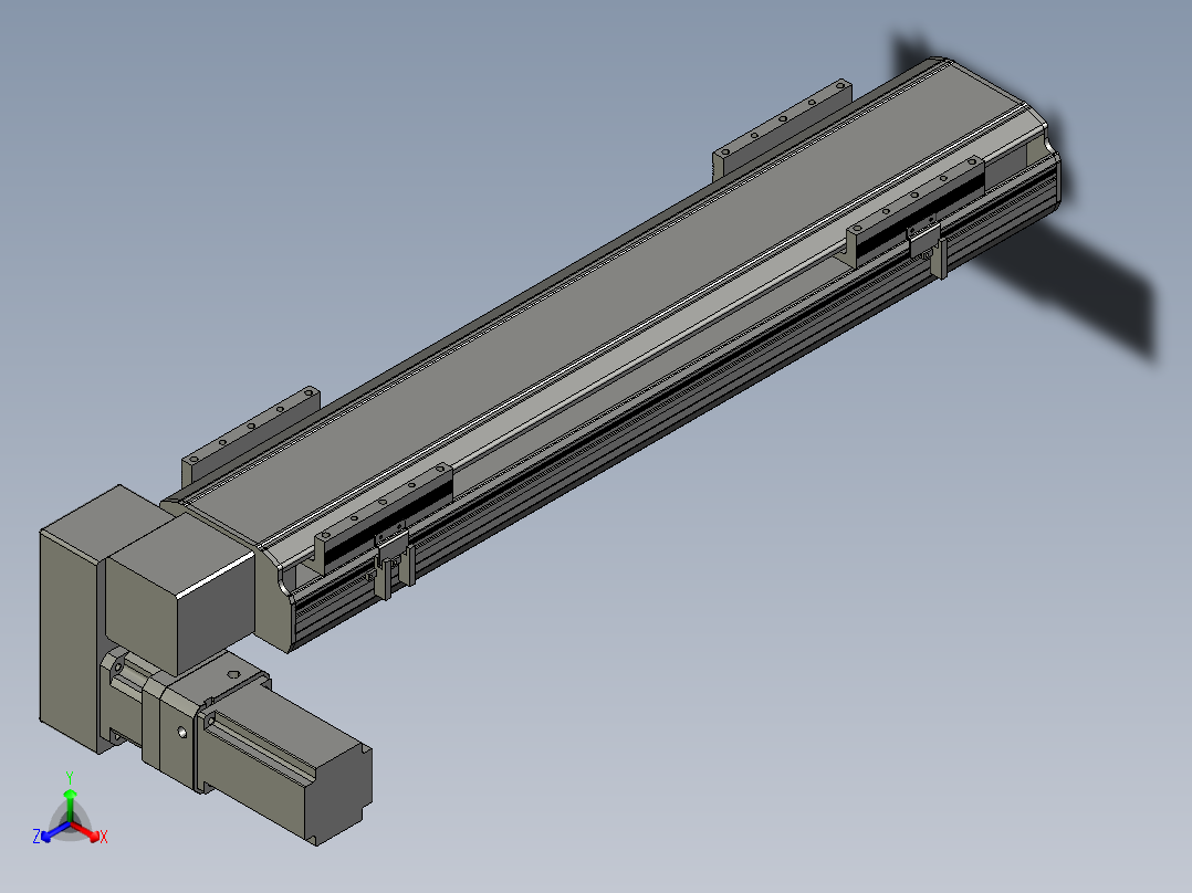 直线模组LHB17-L40-S600-LD设计图纸正等轴测图