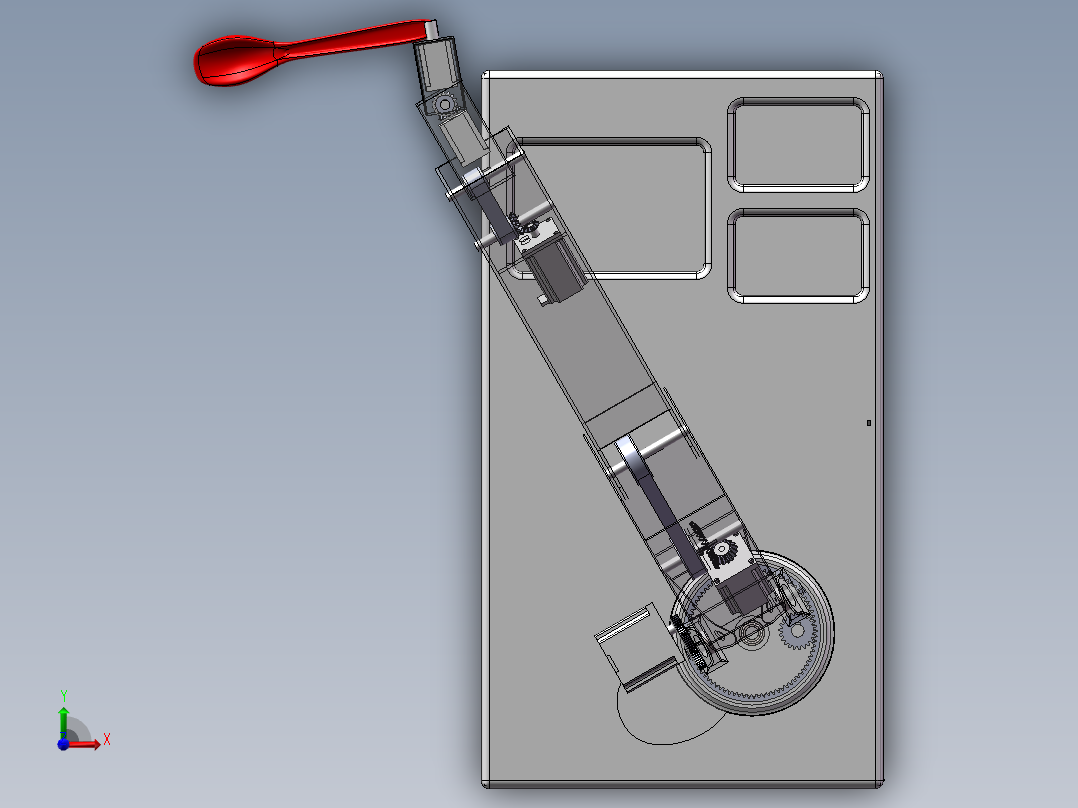 六轴喂饭机械臂设计（含三维仿真）1033289==150前视图
