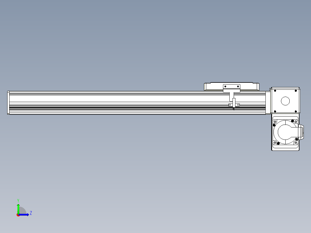 同步带全封闭直线模组TPA-HCB-105D-90-L400-RP-C-P20-N3左视图