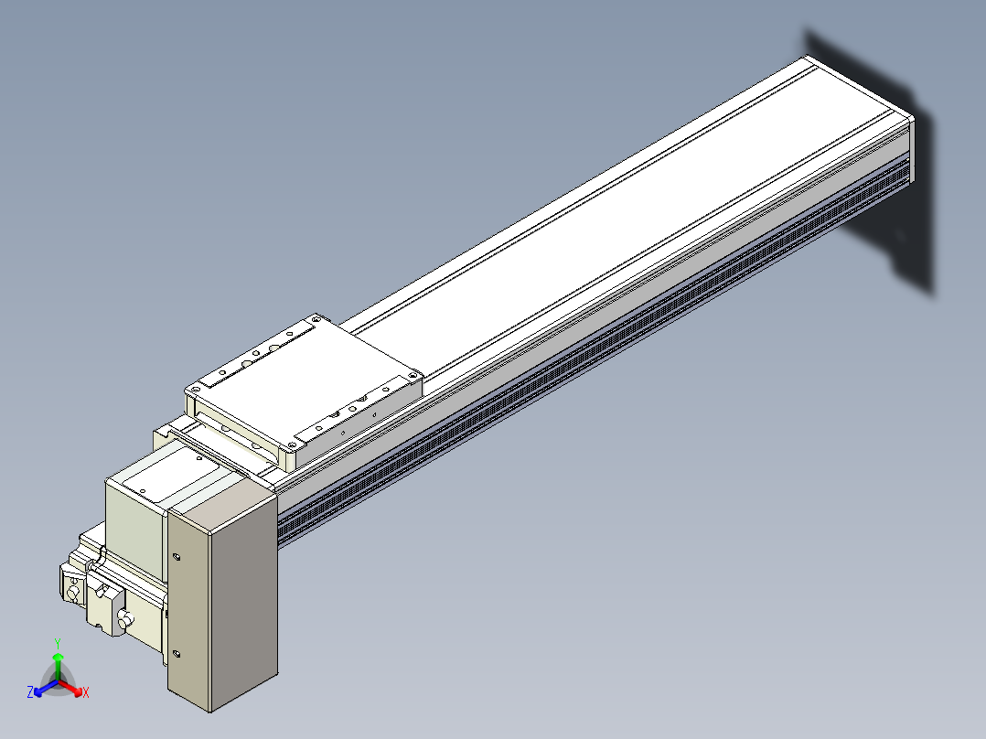 同步带全封闭直线模组TPA-HCB-105D-90-L400-RP-C-P20-N3正等轴测图