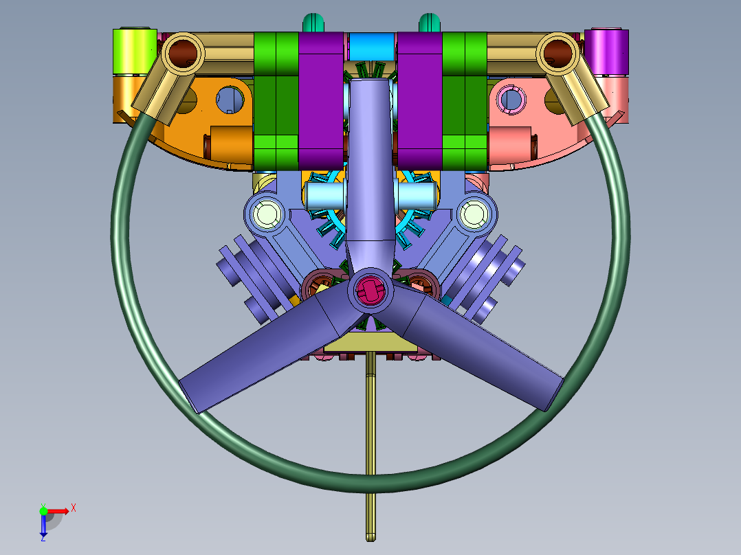 警察橡皮艇快艇拼装玩具俯视图