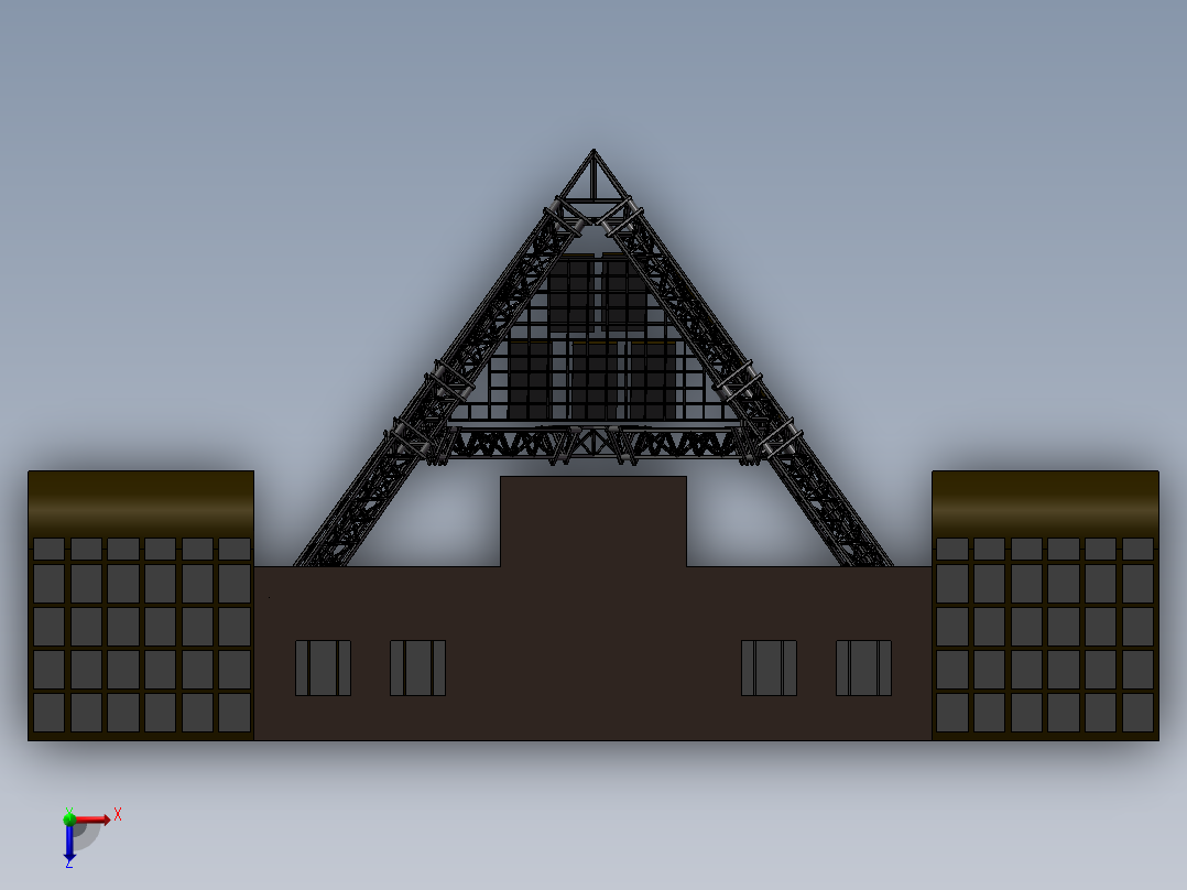 厂房太阳能供电供热方案俯视图