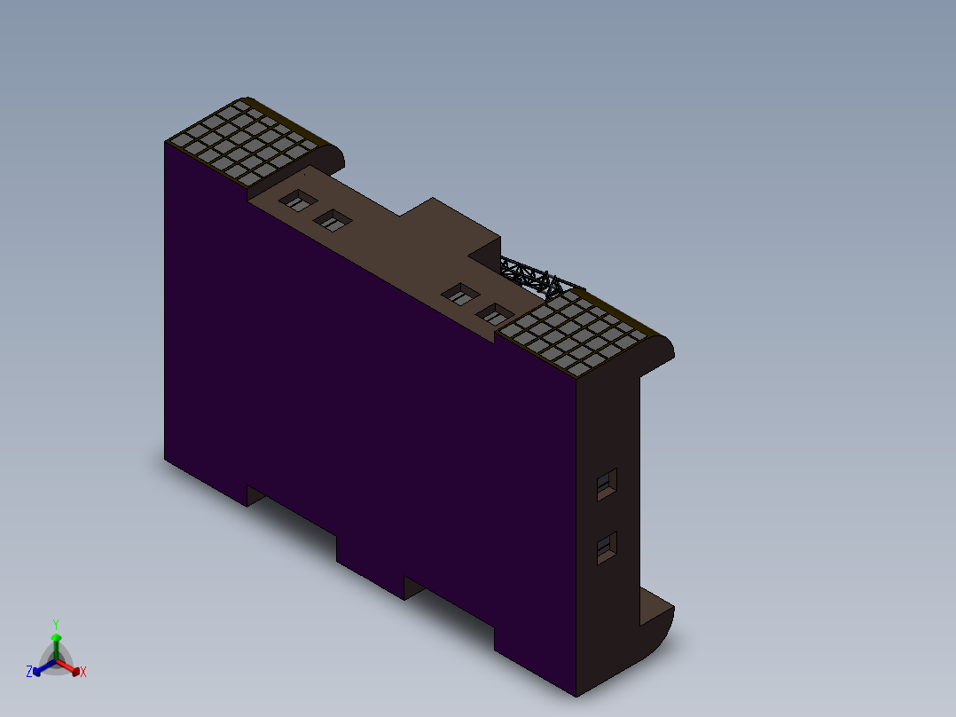 厂房太阳能供电供热方案正等轴测图