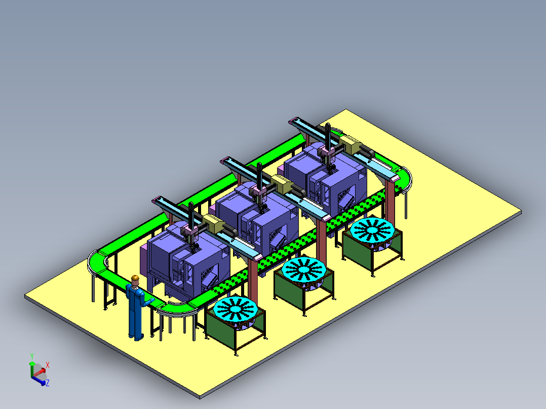数控车循环上下料sw18可编辑正等轴测图