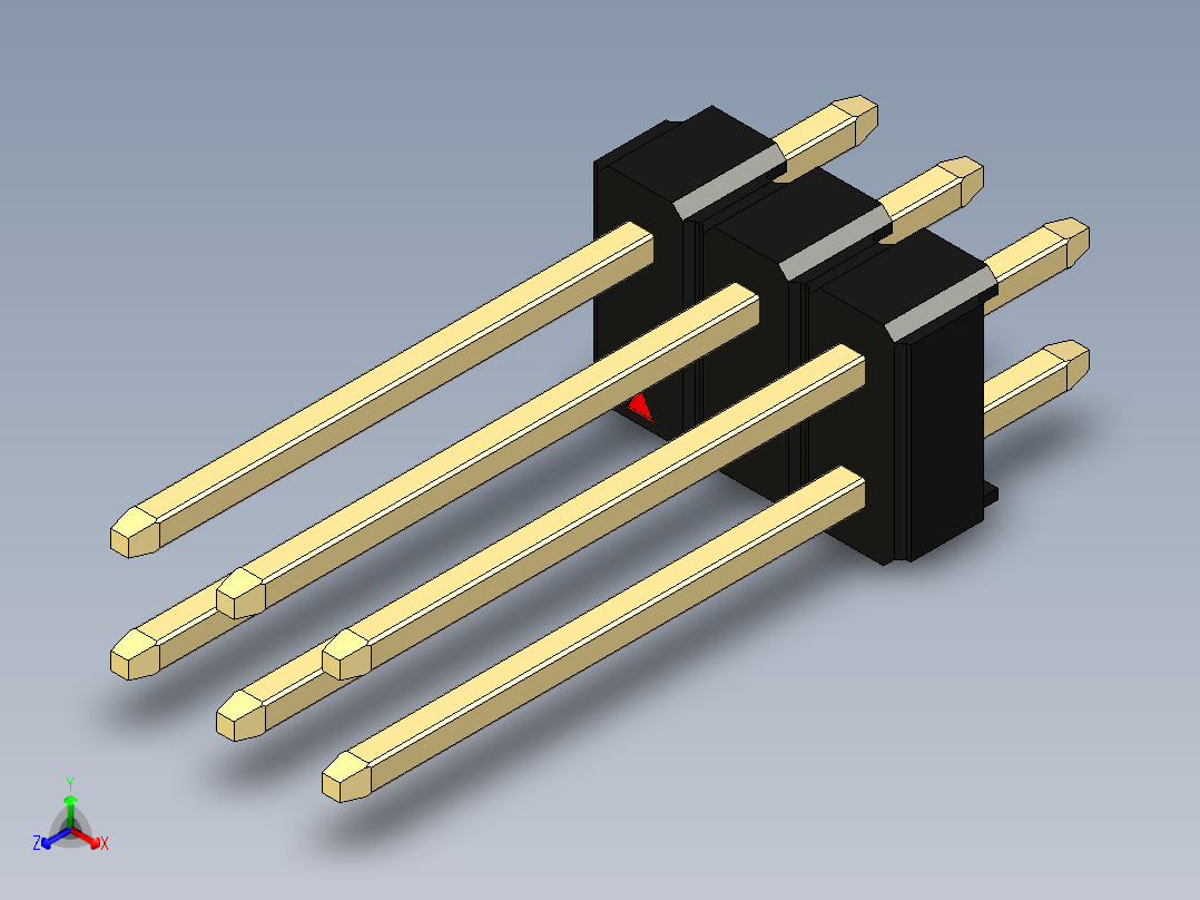 彩色公头100mil（2.54mm）系列-DS1021_black_2x03p_100mil_Type5_rev1.0