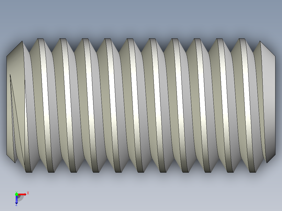 DIN 913-ISO 4026 固定螺钉-M3 L=6.STEP俯视图