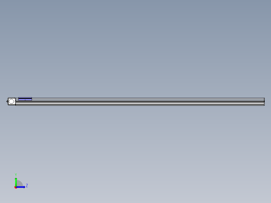 同步带滑台-半封闭B17-L100-S2700-R-P75-D3-N3左视图